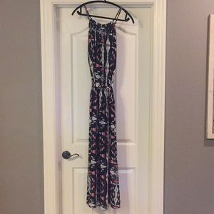 Skies are Blue Printed Maxi Dress- M